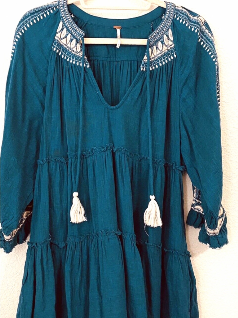 Women’s Free People darling bohemian gauze tunic or mini dress.